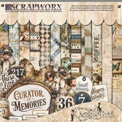 Scrapworx Collection - Curator of Memories - Pattern Paper - 3. Booklet 20cm x 20cm - 1. Side A - Front Cover (Copy)